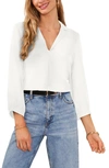 VINCE CAMUTO PLEAT FRONT SATIN SHIRT