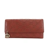 GUCCI GUCCI GUCCISSIMA BURGUNDY LEATHER WALLET  (PRE-OWNED)