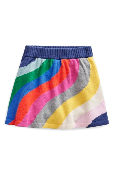 Mini Boden Kids' Knitted Skirt Multi Wave Girls Boden