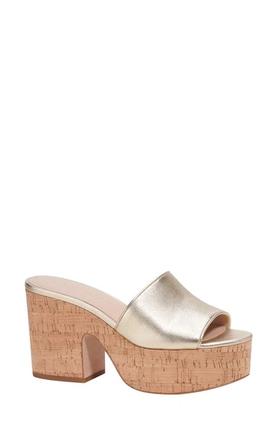 Kate Spade Ibiza Platform Sandal In Pale Gold