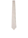 Brunello Cucinelli Jacquard Micro-pattern Cream Tie In White
