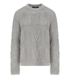 Daily Paper Zuberi Crochet Grey Crewneck Jumper In Grey