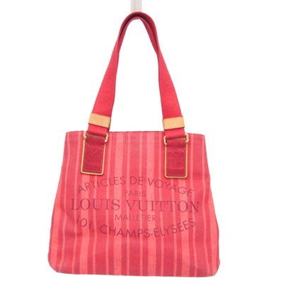 Pre-owned Louis Vuitton Plein Soleil Red Canvas Tote Bag ()