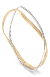Marco Bicego 18k Yellow & White Gold Marrakech Diamond Bangle Set In Yellow Gold