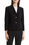 Theory Patch Pocket Shrunken Crepe Jacket In Black