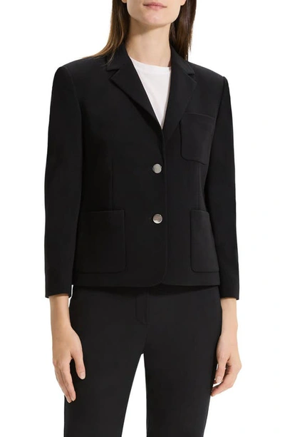 THEORY SHRUNKEN SINGLE BREASTED BLAZER