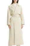 Theory Single-breasted Wrap Trench Coat In Sand