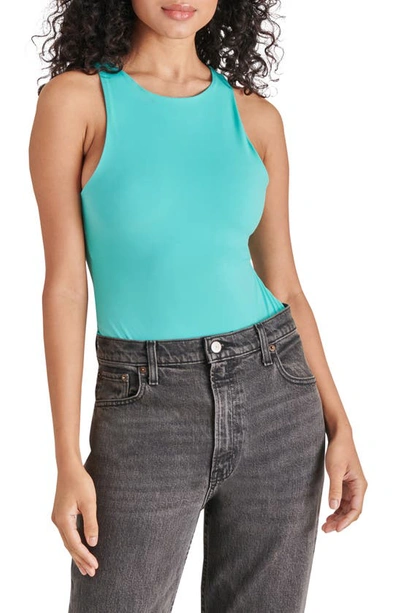 Steve Madden Nico Sleeveless Bodysuit In Pastel Turquoise