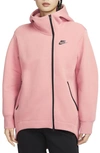 Nike Women's  Sportswear Tech Fleece Oversized Full-zip Hoodie Cape In Pink