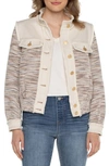 LIVERPOOL LOS ANGELES BOUCLÉ & DENIM CROP JACKET