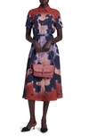 ALTUZARRA KIERA INKBLOT PRINT BELTED SHIRTDRESS