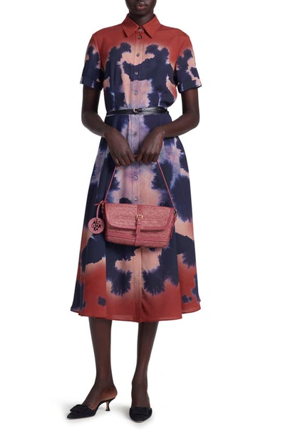 Altuzarra Kiera Dip-dyed Midi Shirt Dress In Brick Ladybug