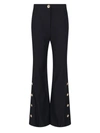 Patou High Waist Cotton Stretch Pants In Black