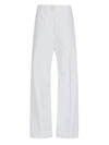 Patou High-rise Cotton Wide-leg Pants In White
