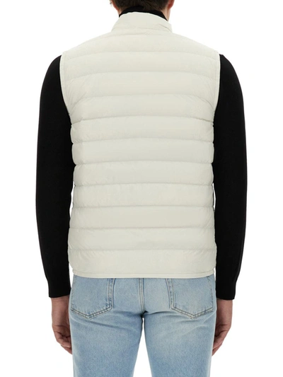 Woolrich Down Vest With Logo In White