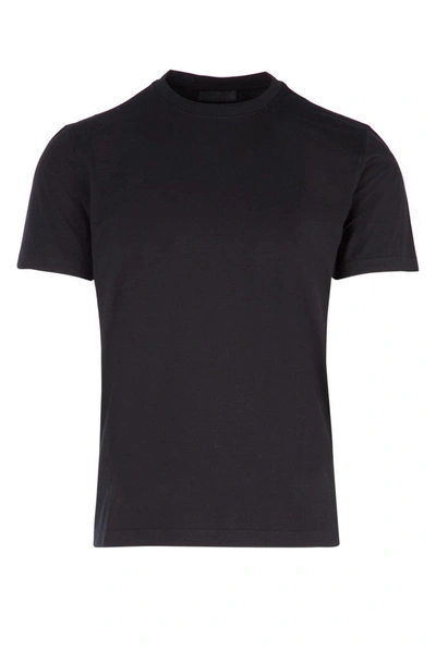Prada Short Sleeved Crewneck T-shirt In Black