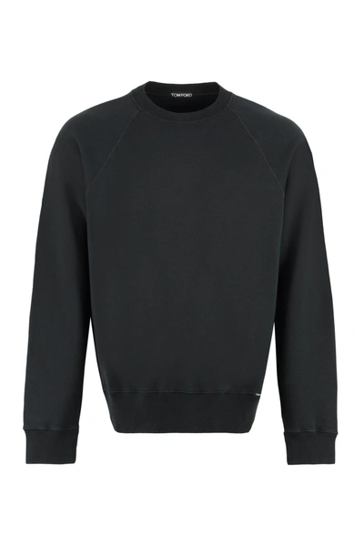 Tom Ford Cotton Crew-neck Sweatshirt In Black