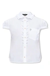 Dsquared2 Ruffled-trim Cotton Shirt In White