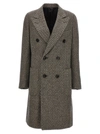 Loro Piana Herwin Double-breasted Herringbone Linen And Cashmere-blend Coat In Grey+cold Desert