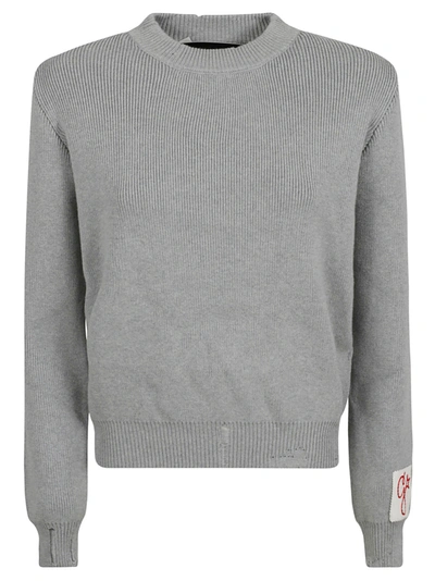 Golden Goose Dani Basic Sweatshirt In Grey/silver/white