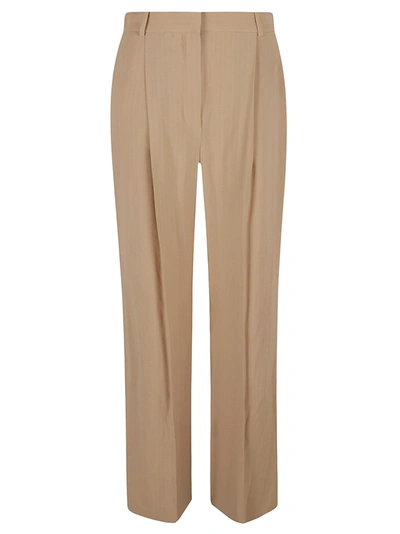 Loro Piana High-waisted Flared Trousers In Beige