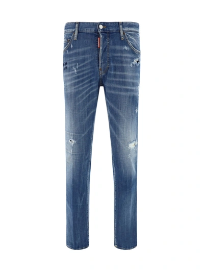Dsquared2 Cool Guy Distressed Jean In Navy Blue