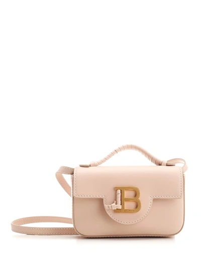 Balmain B-buzz Mini Cross-body Bag In Rose