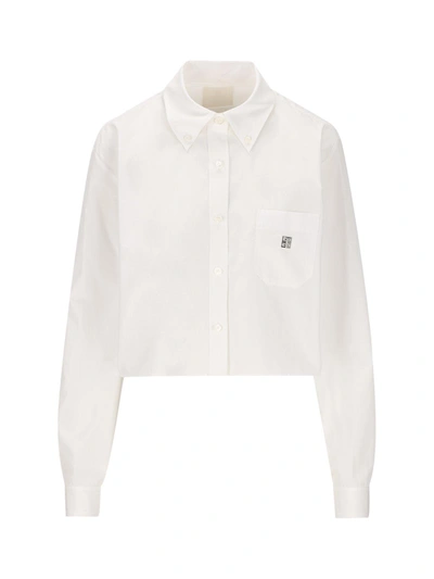 GIVENCHY GIVENCHY LOGO PLAQUE COLLARED SHIRT