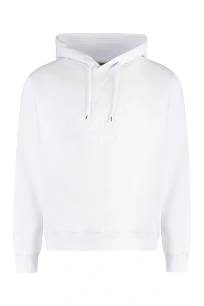 Dsquared2 Cotton Hoodie In White