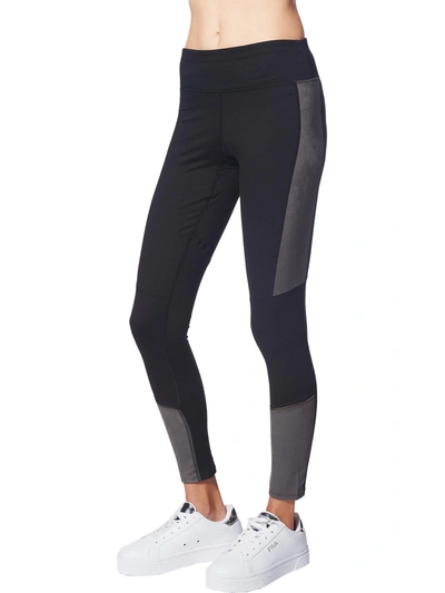 Splendid Womens Running Fitness Athletic Leggings In Black