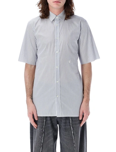 Maison Margiela Striped Shirt In Blue White Stripes