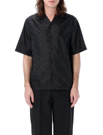 Misbhv Monogram-pattern Bowling Shirt In Black