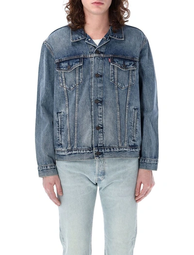 Levi's Buttoned-up Denim Trucker Jacket In Baby Blue