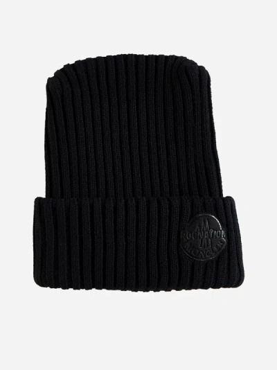 Moncler X Roc Nation By Jay-z Wool Beanie In Black