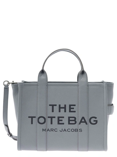 Marc Jacobs Gray Leather Midi Tote Bag In Grey