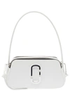 MARC JACOBS 'THE SLINGSHOT'  WHITE SHOULDER BAG WITH DOUBLE J DETAIL IN CROSS-GRAIN LEATHER WOMAN