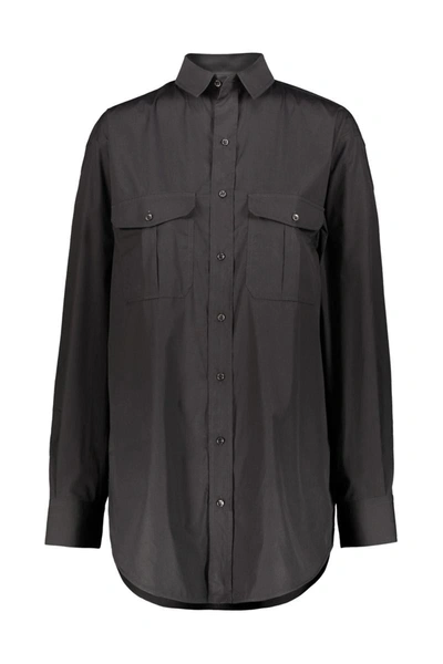 Wardrobe.nyc Shirt Dress Mini Clothing In Black