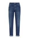 Brunello Cucinelli Mid-rise Tapered Jeans In Black