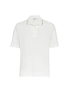 Brunello Cucinelli Monili Chain-detailed Cotton Polo Shirt In White