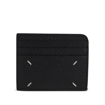 Maison Margiela Four Stitches Card Holder In Blue