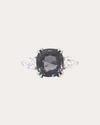 YI COLLECTION WOMEN'S GREY SPINEL & DIAMOND FOREVER LOVE RING 18K GOLD