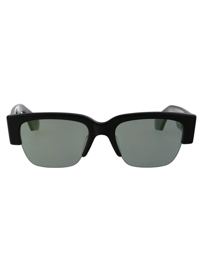 Alexander Mcqueen Sunglasses In 002 Black Black Green