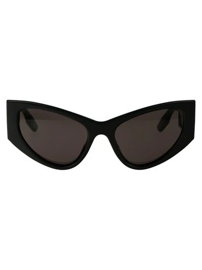 Balenciaga Monaco Cat-eye-frame Sunglasses In 001 Black Black Grey