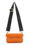 Allsaints Zoe Leather Crossbody Bag In Pyrole Orange