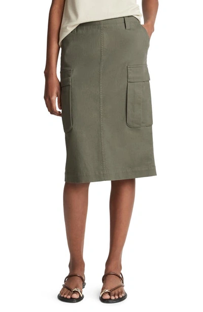 Vince Utility Knee-length Cargo Skirt In Night Pine