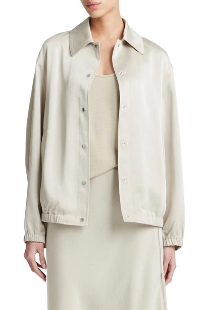 Vince Shine Snap-front Jacket In Light Sepia
