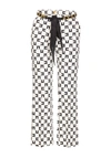 Elisabetta Franchi Monogram-print Bootcut Trousers In White