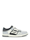AMIRI GREY LOW TOP SNEAKERS WITH PANELS IN LEATHER MAN