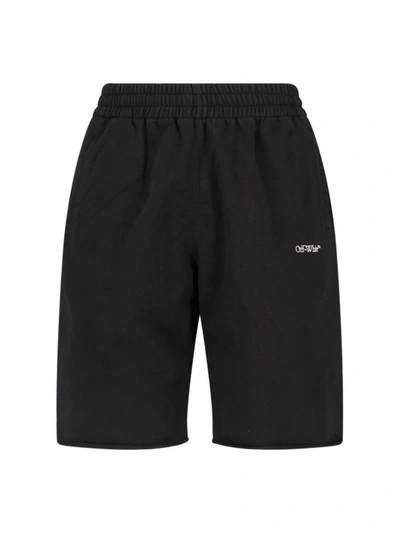 Off-white Shorts Scribble Diag In Black