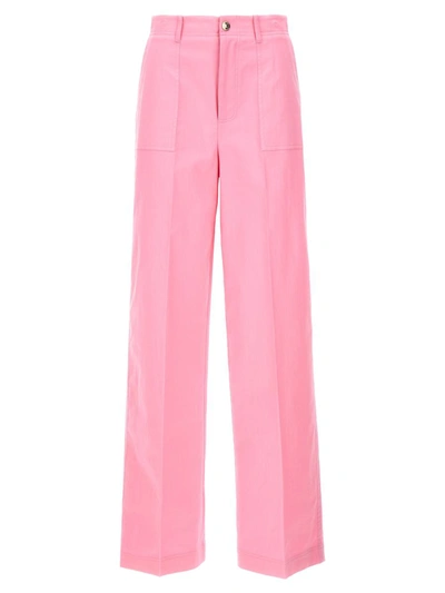Twinset Twin Set Loose Leg Pants In Pink